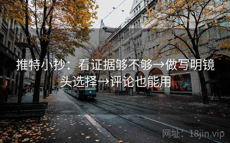 推特小抄：看证据够不够→做写明镜头选择→评论也能用
